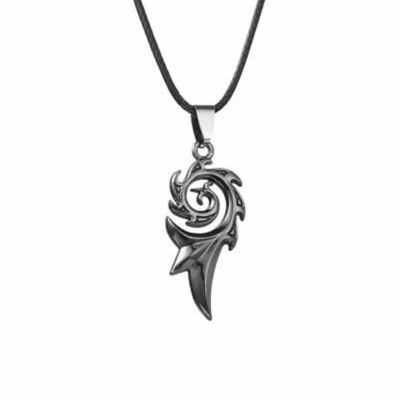 Men's Titanium Steel Flame Pendant Necklace NWT - Picture 6 of 6